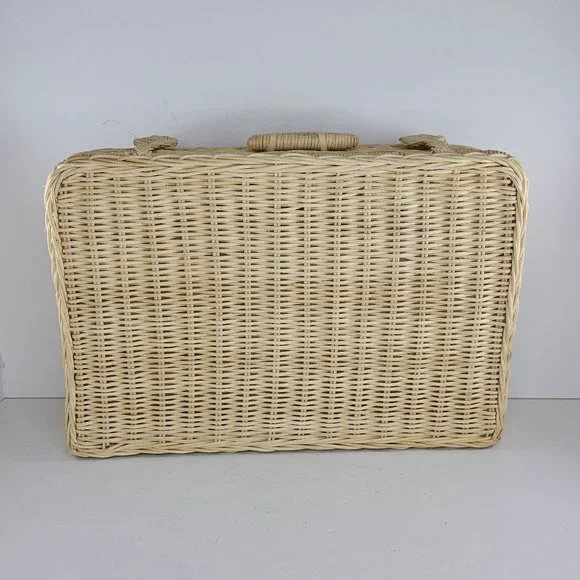 Vintage American Girl Bitty Baby Wicker Basket Suitcase Toys